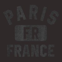 Paris France Gym Style Black With Distressed Black Print Racerback Tank | Artistshot