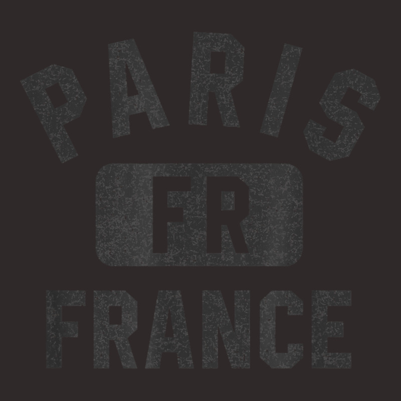 Paris France Gym Style Black With Distressed Black Print Racerback Tank by CyrusArciba | Artistshot