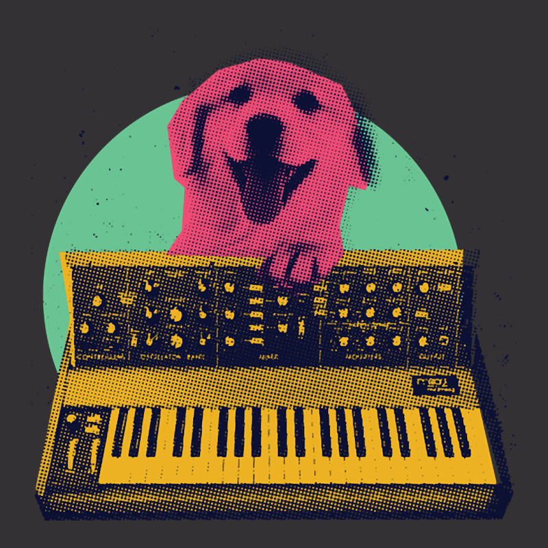 Retro Analogue Synthesizer Synth Dog, Retro Analogue Synthesizer Synth Vintage Hoodie And Short Set | Artistshot