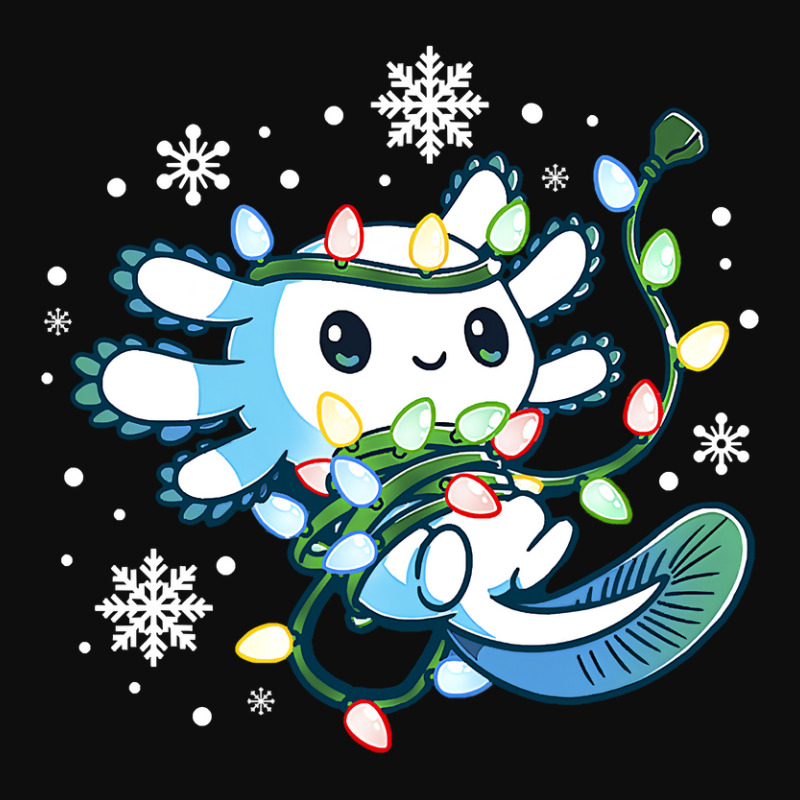 Axolotl Wrapped Up In Christmas Lights Funny Xmas 446 Crop Top by coolquirrell | Artistshot