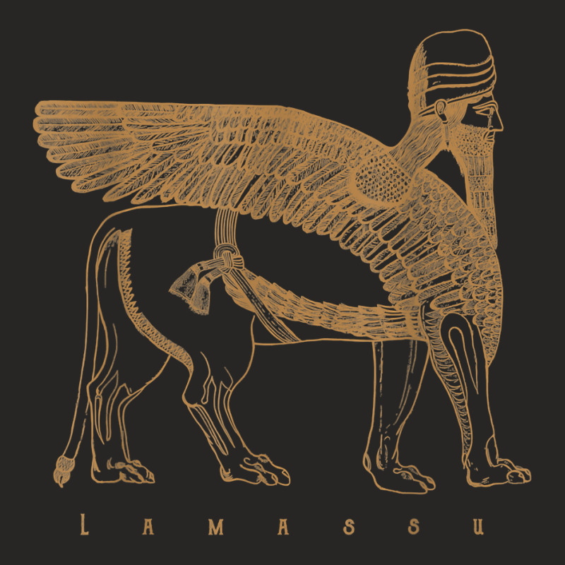 Lamassu Winged Lion Assyrian Sumerian Mesopotamia Ladies Fitted T-Shirt by LaticiaSandgren | Artistshot