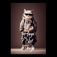 Hugs Not Thugs  Cool Cat Fleece Short | Artistshot