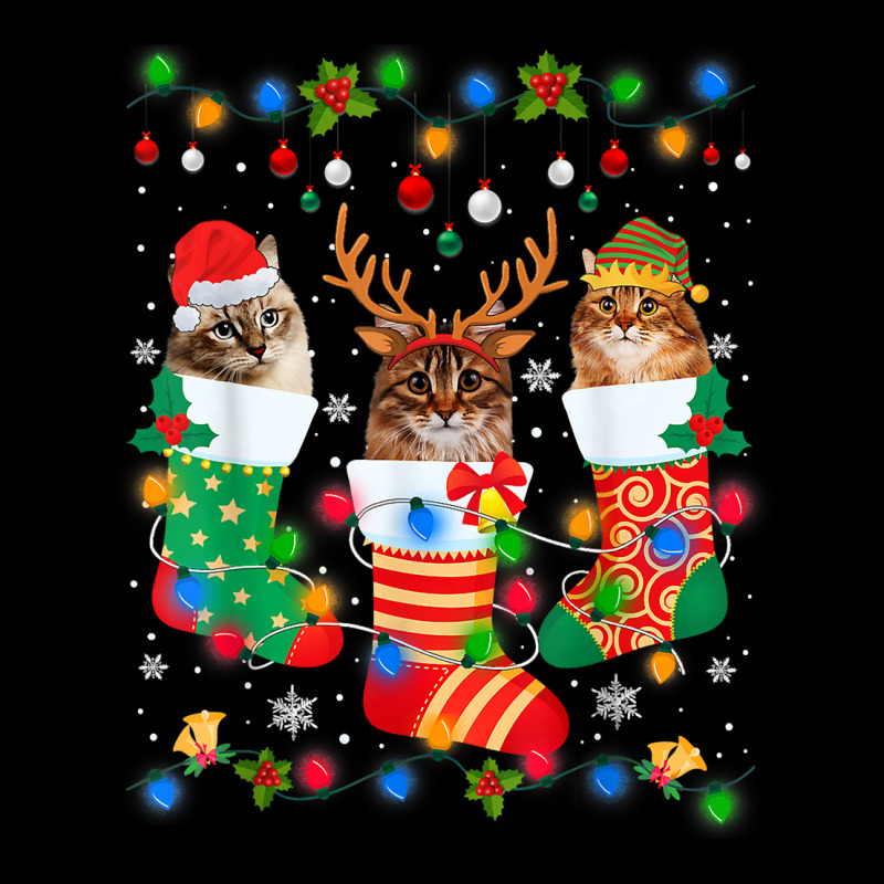 Cute Siberian Cat Kitten Christmas Socks Xmas T Shirt Adjustable Cap by alyshasur9x | Artistshot