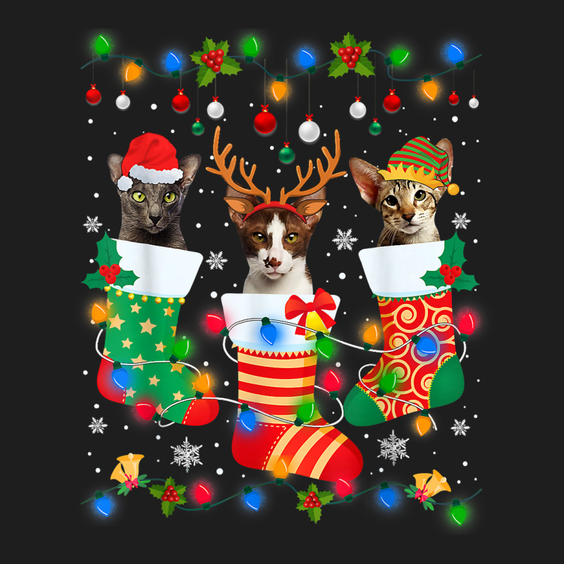 Cute Oriental Cat Kitten Christmas Socks Xmas T Shirt Classic T-shirt | Artistshot