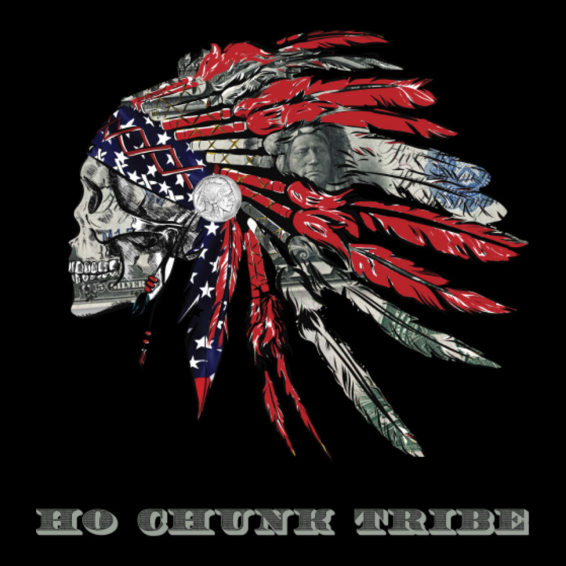 Ho Chunk Native American Indian Flag Money Headress Cropped Hoodie by cm-arts | Artistshot