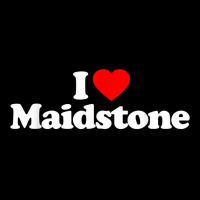 I Love Maidstone Heart Graphic   Funny T Shirt Adjustable Cap | Artistshot