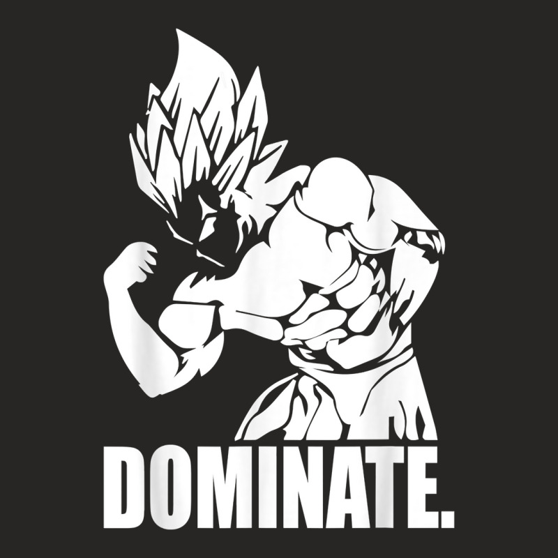 Dominate   Anime Gym And Workout Motivational T Shirt Ladies Fitted T-Shirt by cm-arts | Artistshot