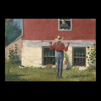 In The Garden (rustic Courtship) By Winslow Homer Long Sleeve Shirts | Artistshot