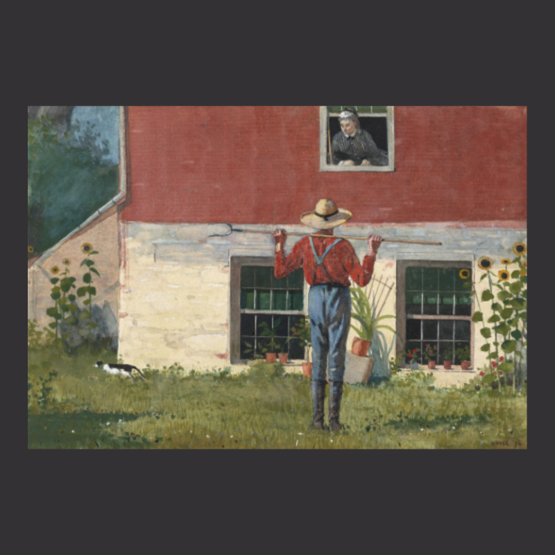 In The Garden (rustic Courtship) By Winslow Homer Vintage Short by atereabag | Artistshot