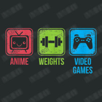 Anime, Weights, Video Games Otaku Workout Women's Triblend Scoop T-shirt | Artistshot