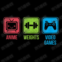 Anime, Weights, Video Games Otaku Workout Cropped Sweater | Artistshot