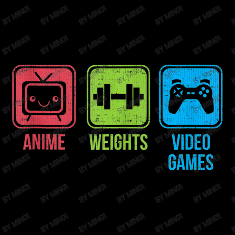 Anime, Weights, Video Games Otaku Workout Cropped Sweater by Min01 | Artistshot