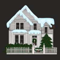 Murder House In Winter Ladies Fitted T-shirt | Artistshot