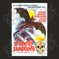 Vintage 1962 Horror Movie Poster El Vampiro Sangriento Ladies Fitted T-shirt | Artistshot