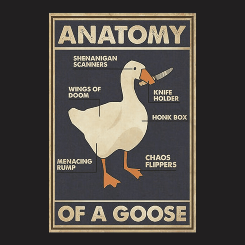 Anatomy Of A Goose, Anatomy, A Goose, Anatomy Of A Goose Vintage, Anat T-shirt | Artistshot