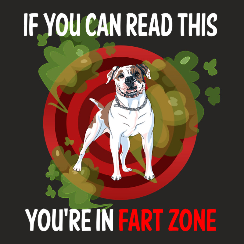 Fart Zone American Bulldog 01, Fart Zone American Bulldog 01 Painting, Ladies Fitted T-Shirt by SHOPTRREU5 | Artistshot