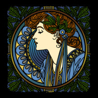 Art Nouveau Woman, L'ermitage Paul Berthon Alphonse Mucha, L'ermitage, Cropped Hoodie | Artistshot