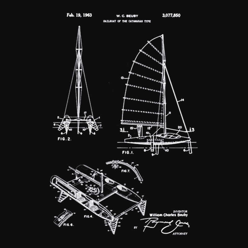 Catamaran Sailboat Patent Print, Catamaran Sailboat Patent, Catamaran, Crop Top by SHOPUYTY | Artistshot