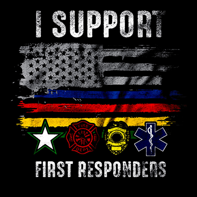 I Support First Responders, Police Firefighter Military Emt, I Support Men's Long Sleeve Pajama Set | Artistshot