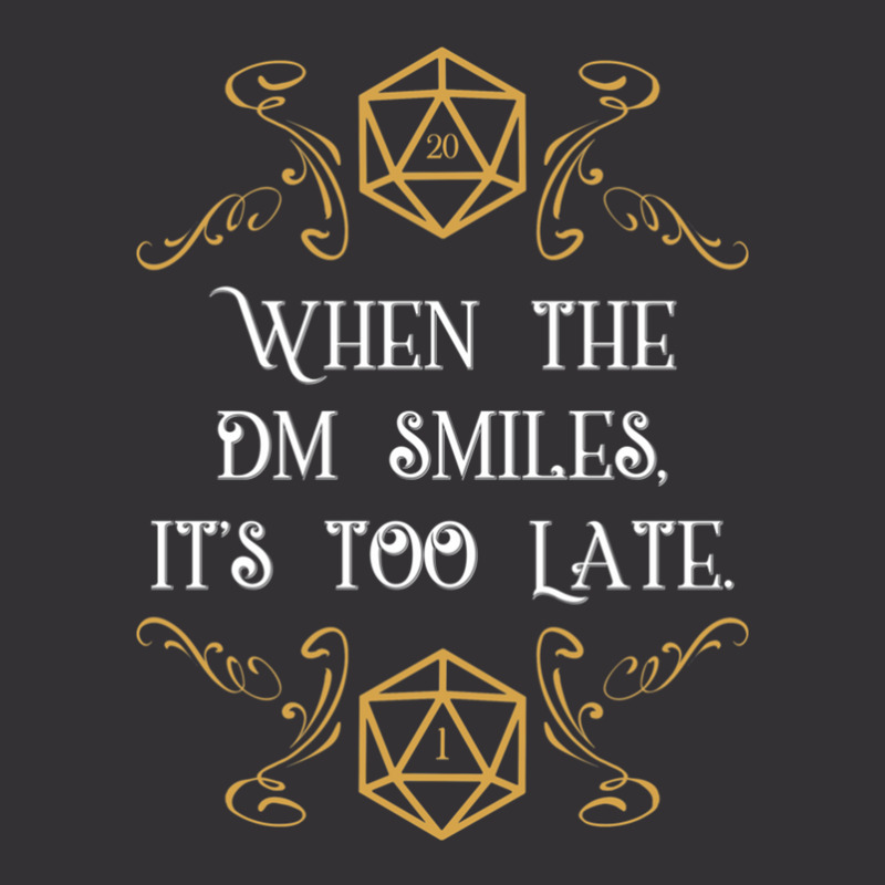 When The Master Smiles It's Too Late 20 Sided Dice Vintage Hoodie And Short Set | Artistshot