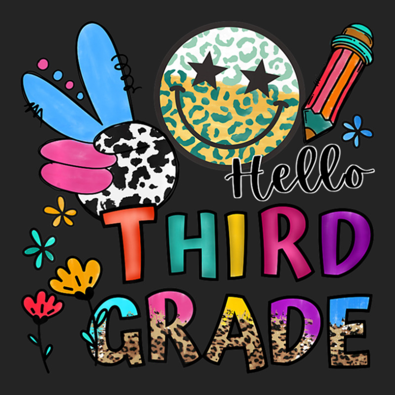 Back To School Hello Third Grade 3rd Grade Leopard Teacher Premium 3/4 Sleeve Shirt | Artistshot
