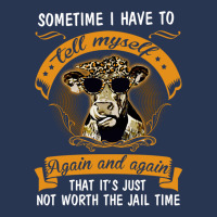 I Have To Tell Myself Again And Again Cow Heifer Fitted Scoop Men Denim Jacket | Artistshot