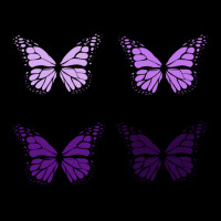 Purple Butterfly 4 Pcs Set Pocket T-shirt | Artistshot