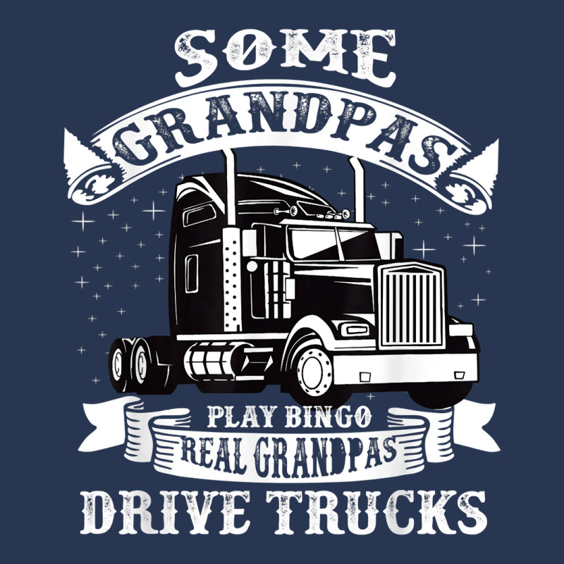 Mens Grandpa, Truck Driver Cool Gift For The Trucker Grandpa Men Denim Jacket | Artistshot