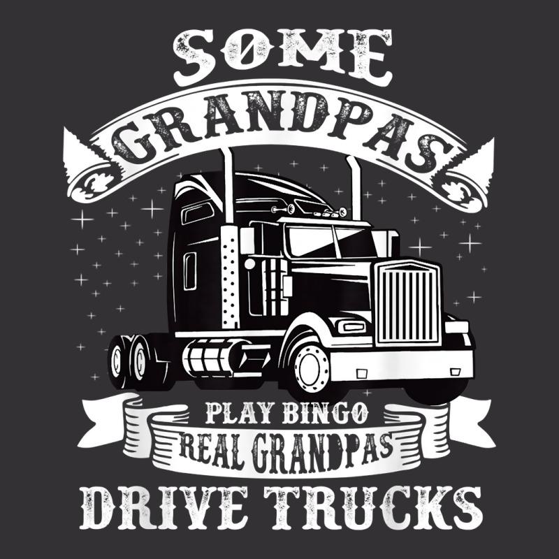 Mens Grandpa, Truck Driver Cool Gift For The Trucker Grandpa Vintage Hoodie And Short Set | Artistshot