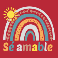 Sé Amable Spanish Bilingual Teacher Be Kind Boho Rainbow Pullover Hoo Women's V-neck T-shirt | Artistshot