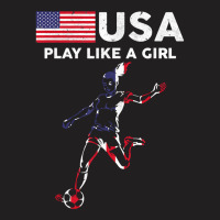 Usa Play Like A Girl Soccer Football Usa Flag T-shirt | Artistshot