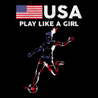 Usa Play Like A Girl Soccer Football Usa Flag Men's 3/4 Sleeve Pajama Set | Artistshot