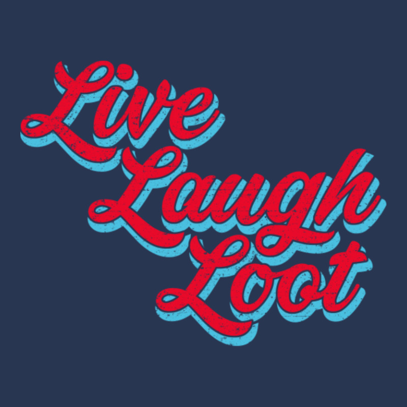 Live Laugh Loot (worn - Red Cyan) Ladies Denim Jacket by Kuwannin528 | Artistshot