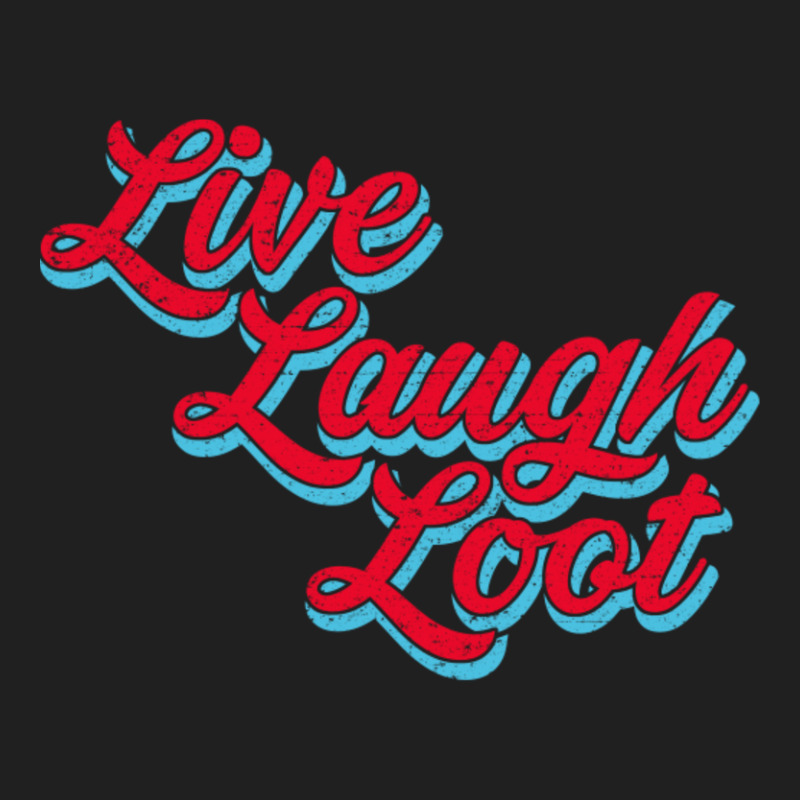 Live Laugh Loot (worn - Red Cyan) Ladies Polo Shirt by Kuwannin528 | Artistshot