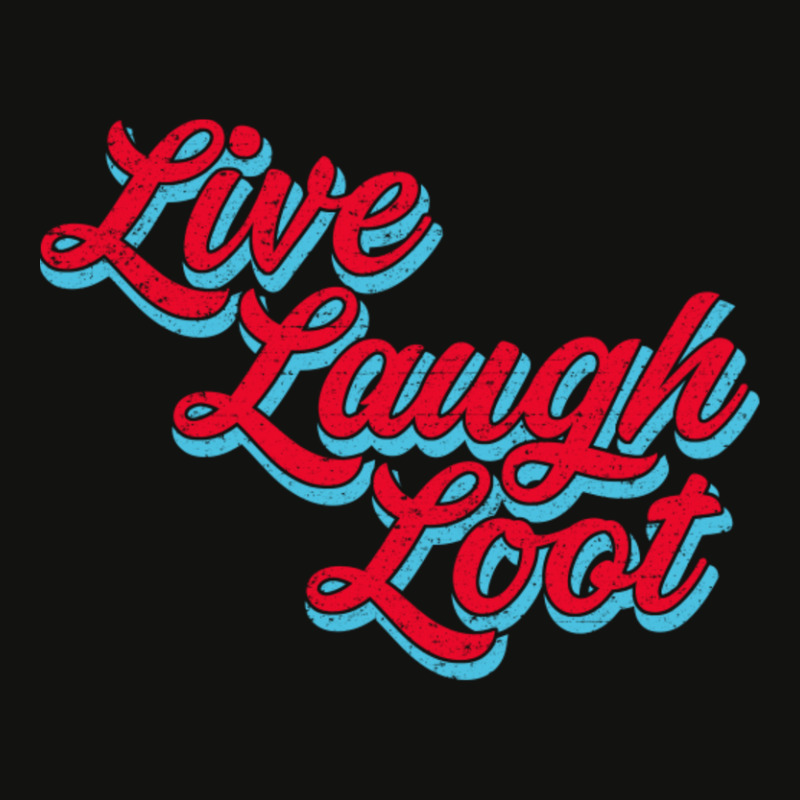 Live Laugh Loot (worn - Red Cyan) Scorecard Crop Tee by Kuwannin528 | Artistshot