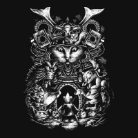 Samurai Cat Metal Print Horizontal | Artistshot