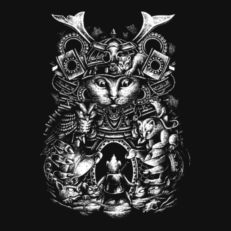 Samurai Cat Metal Print Horizontal | Artistshot