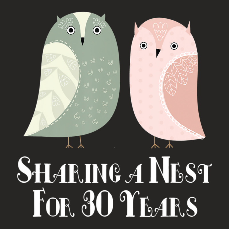 30th Anniversary His And Hers Owls Couples Ladies Fitted T-Shirt by Bertrand Angulo | Artistshot