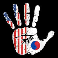 Usa South Korea Handprint Flag American Roots Proud Korean Pocket T-shirt | Artistshot