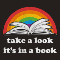 Take A Look It's In A Book Reading Vintage Retro Rainbow Pullover Hood Tank Top | Artistshot