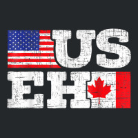 Useh Leaf Canadian American Flag Canada Usa Flag Gift Crewneck Sweatshirt | Artistshot