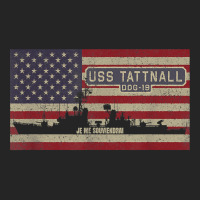 Uss Tattnall Ddg-19 Destroyer Ship Usa American Flag Unisex Hoodie | Artistshot