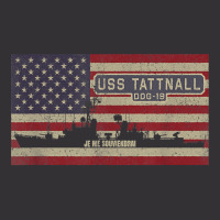 Uss Tattnall Ddg-19 Destroyer Ship Usa American Flag Vintage Hoodie | Artistshot