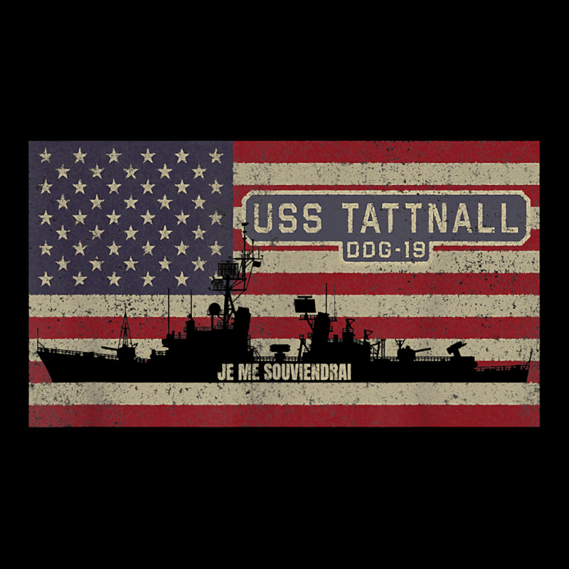 Uss Tattnall Ddg-19 Destroyer Ship Usa American Flag Lightweight Hoodie | Artistshot