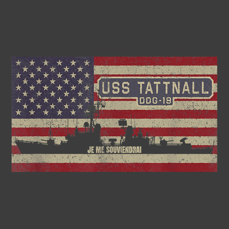 Uss Tattnall Ddg-19 Destroyer Ship Usa American Flag Men's Polo Shirt | Artistshot