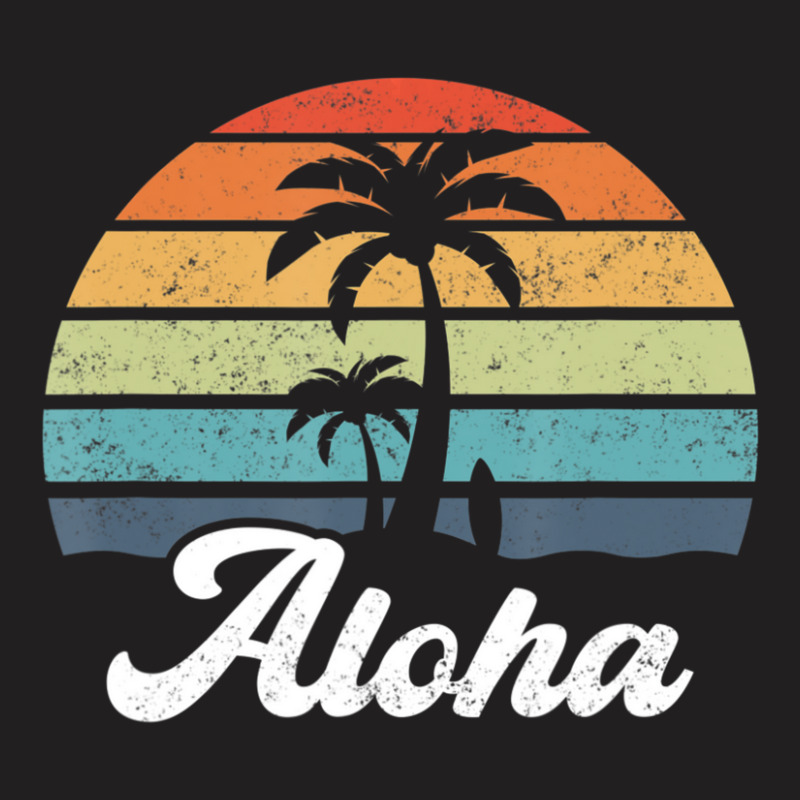 Aloha Hawaii Hawaiian Island Palm Beach Surfboard Surf T-Shirt by cm-arts | Artistshot