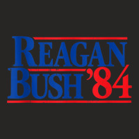 Reagan Bush '84 Vintage Republican Tank Top Ladies Fitted T-shirt | Artistshot