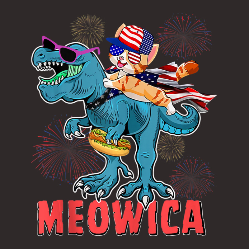 4h Of July Meowica Ca Riding Rex Dinosaur Usa Flag Boys Racerback Tank by cm-arts | Artistshot