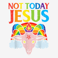 Today Not Jesus Satan Goat Satanic Rainbow Satanism Gift T Shirt Adjustable Cap | Artistshot