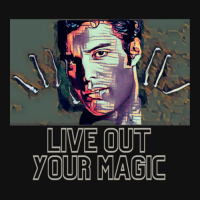 Live Out Your Magic (famous Face With Hands Fingers) Pin-back Button | Artistshot